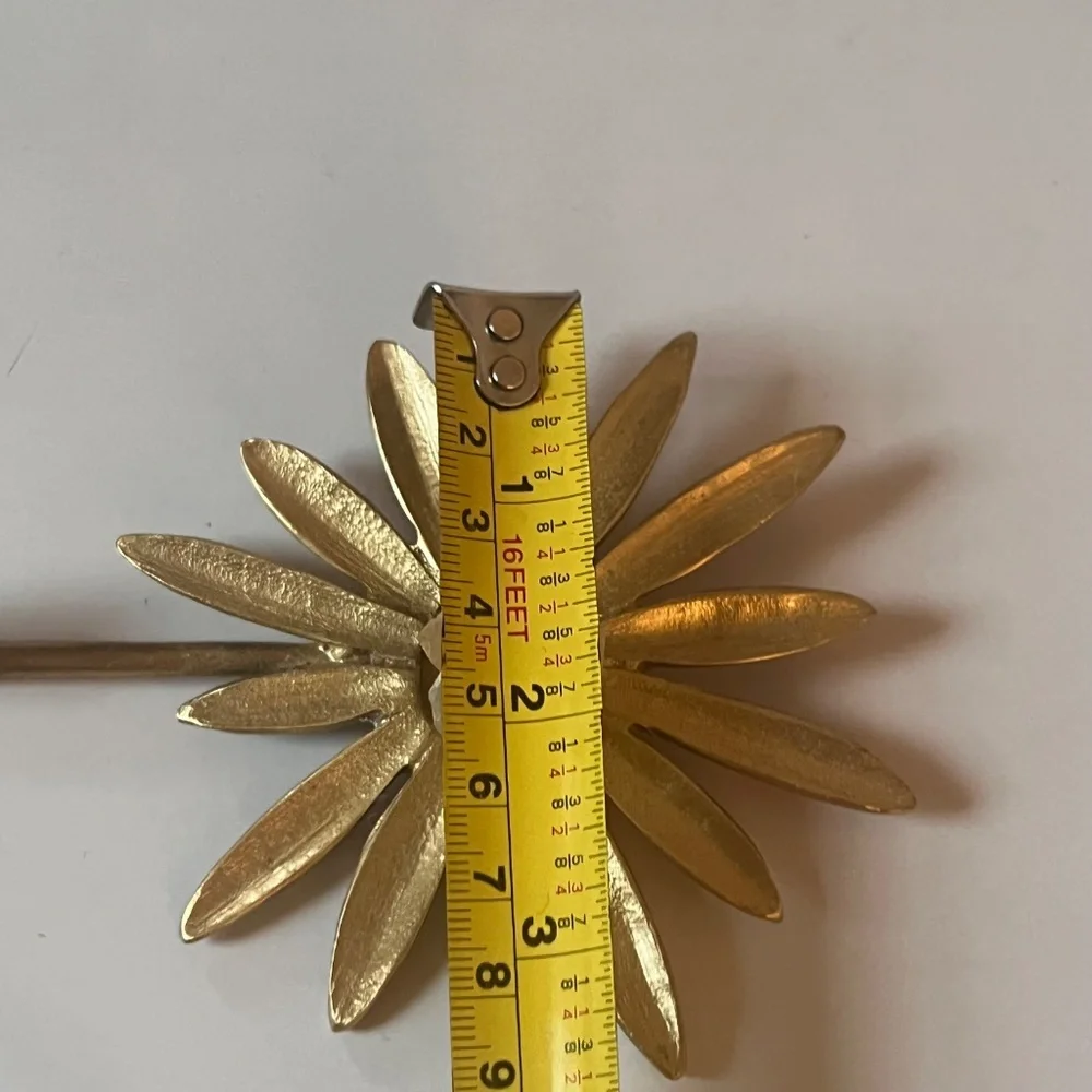 Anthropologie Brass Color Bathroom Hardware - Flower Shape with Pink Quartz